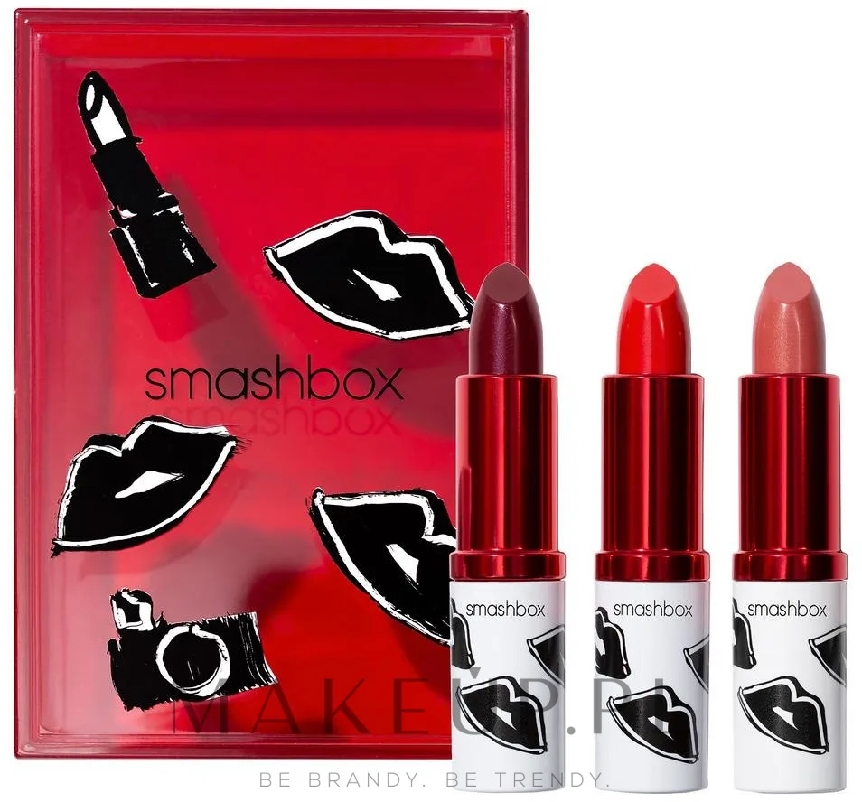 Набор помад Smashbox Be Legendary Trio Easy Get Fired и Black Cherry с касторовым маслом 3x3 г