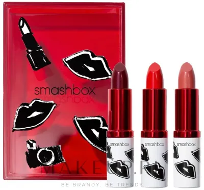 Набор помад Smashbox Be Legendary Trio Easy Get Fired и Black Cherry с касторовым маслом 3x3 г