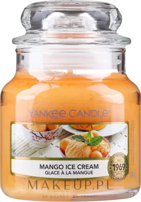 Yankee Candle Mango Ice Cream / Свеча в стекле, манго, апельсин и ваниль, 411 г