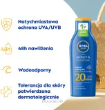 NIVEA SUN Protect & Moisture Sunscreen Lotion SPF 20 — солнцезащитный увлажняющий бальзам для тела SPF 20, 200 мл — фото 4
