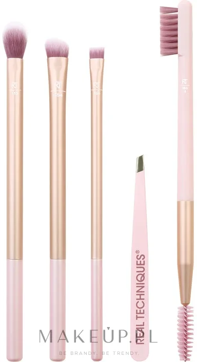 Набор кистей для глаз Real Techniques Naturally Beautiful Eye Makeup Brush Kit с подставкой