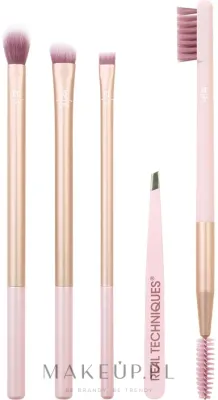 Набор кистей для глаз Real Techniques Naturally Beautiful Eye Makeup Brush Kit с подставкой