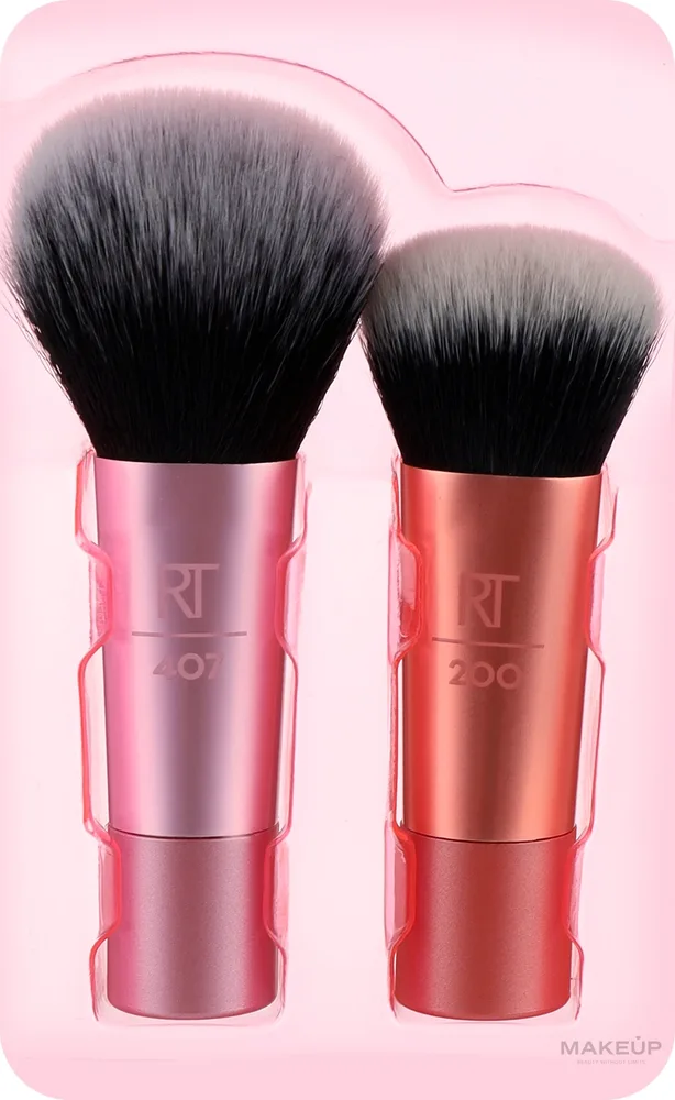 Дуэт мини-кистей для макияжа лица Real Techniques Mini Brush Duo 2 шт