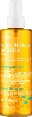 Крем солнцезащитный Pupa SPF 15 двухфазный для тела с витамином E 200 мл