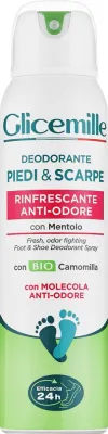 Дезодорант-спрей для ног Mirato Glicemille Refreshing Anti-Odor Foot Deodorant освежающий, с ментолом, 150 мл