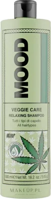 Шампунь Mood Veggie Care расслабляющий, с маслом конопли и макадамии, витаминами C и E, 400 мл, Италия