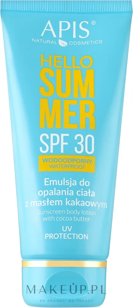 APIS Professional APIS Hello Summer - APIS Hello Summer Cocoa Butter Sun Lotion SPF 30 — солнцезащитная эмульсия для тела с маслом какао SPF 30, 200 мл
