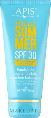 APIS Professional APIS Hello Summer - APIS Hello Summer Cocoa Butter Sun Lotion SPF 30 — солнцезащитная эмульсия для тела с маслом какао SPF 30, 200 мл