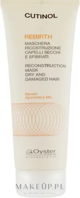 Oyster Cosmetics Oyster Cosmetics Cutinol Rebirth Mask - Маска для волос Oyster Cutinol Rebirth кератиновая ламинирующая, для повреждённых волос, кератин, протеины овса и пшеницы, 1000 мл