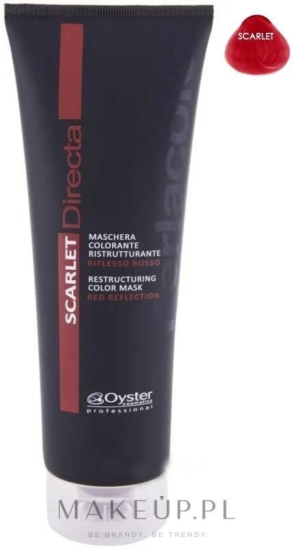 Oyster Cosmetics Oyster Cosmetics Directa Restructuring Color Mask - Маска для волос Oyster Directa тонирующая, для окрашенных волос, оливковое масло, имбирь, масло какао, 250 мл, оттенок Scarlet
