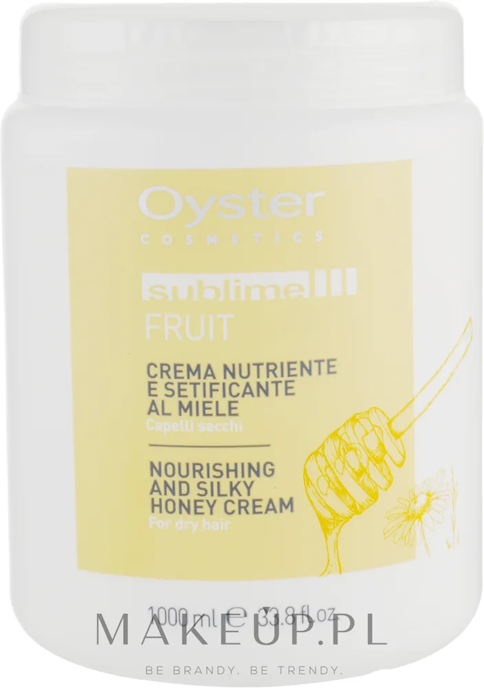 Oyster Cosmetics Oyster Cosmetics Sublime Fruit Honey Extract Mask - Маска для волос Oyster Sublime Fruit с экстрактом мёда, для повреждённых волос, мёд, пантенол, витамин E, 1000 мл