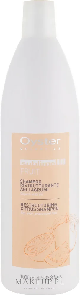 Ревитализирующий шампунь Oyster Cosmetics Sublime Fruit Citrus с экстрактами цитрусов, 1000 мл, Италия