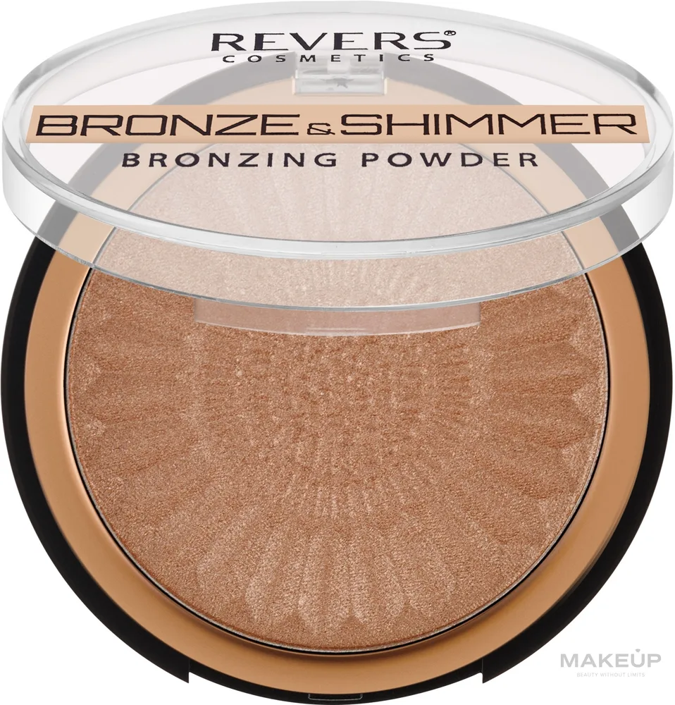 Бронзирующая пудра Revers Bronze & Shimmer для лица с сиянием, 9 г, оттенок 1