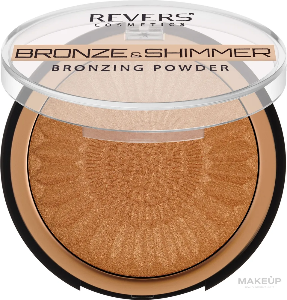 Бронзирующая пудра Revers Bronze & Shimmer для лица с сиянием, 9 г, оттенок 2