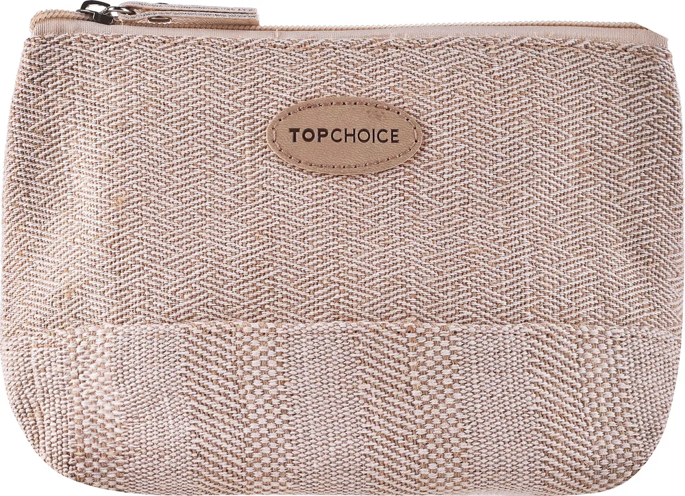 Косметичка Top Choice Cotton 99205 хлопок бежевая 20х13х6,5 см