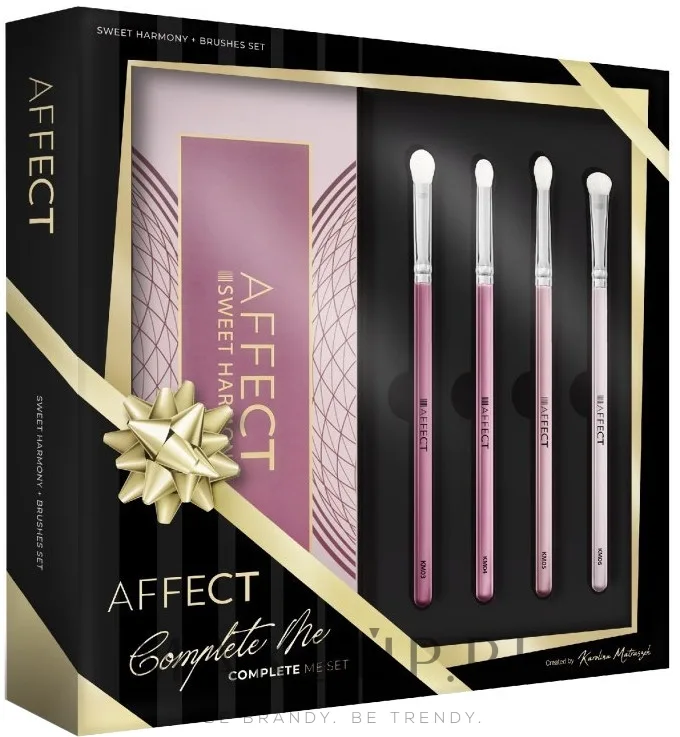 Набор Affect Cosmetics Complete Me палетка теней Sweet Harmony 12 x 2 г и 4 кисти для теней