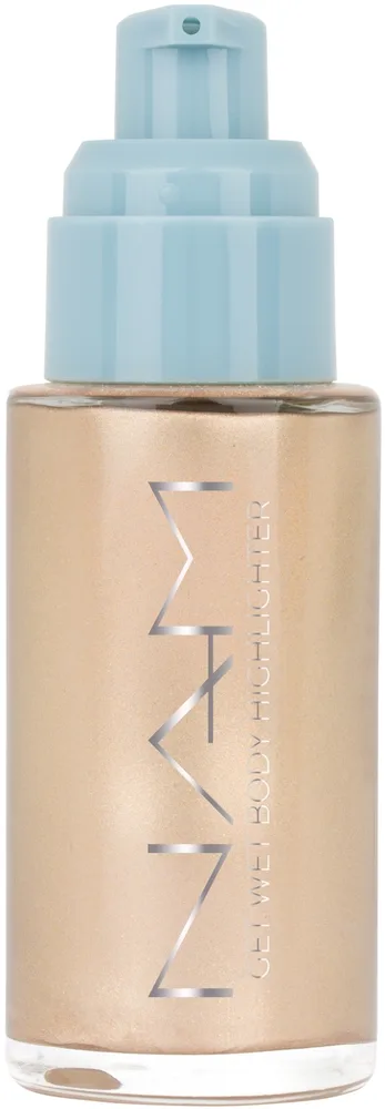 NAM Make Up Rozświetlacz w płynie do twarzy i ciała - Хайлайтер для лица и тела NAM Get Wet Body Highlighter жидкий, 40 мл, оттенок 03