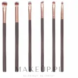 Набор кистей для глаз Top Choice Fashion Design HQ Line Style Eyes 6 шт. с косметичкой — фото 2