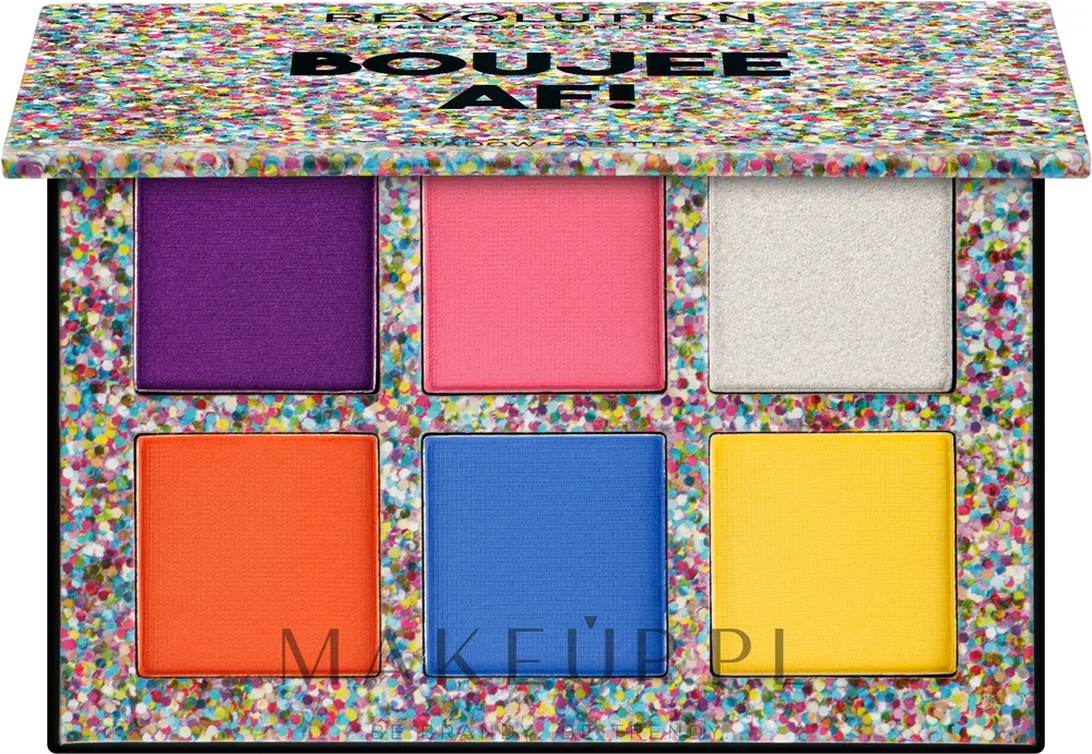 Палетка теней для век Makeup Revolution Power Shadow Palette Boujee AF! 6 оттенков