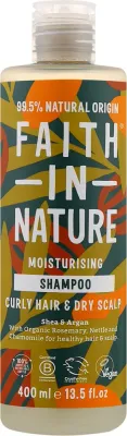 Натуральный шампунь Faith In Nature с маслом ши и аргана для вьющихся волос, 400 мл, Великобритания