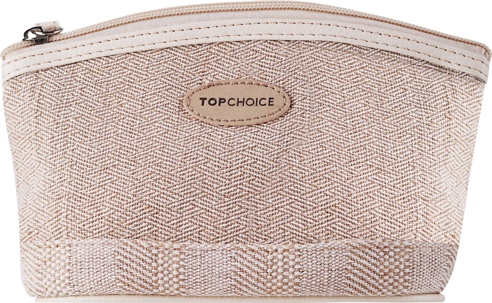 Косметичка Top Choice Cotton 99199 хлопок бежевая 20х13х6 см