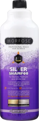 Шампунь Morfose Silver для светлых и седых волос против жёлтого и медного оттенка, 1000 мл, Турция