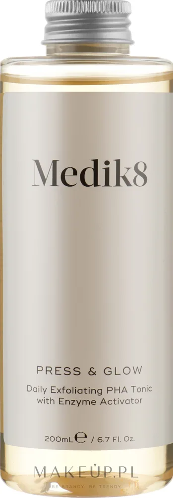 Тоник Medik8 Press & Glow сменный блок отшелушивающий с PHA-кислотами и глюконолактоном 200 мл