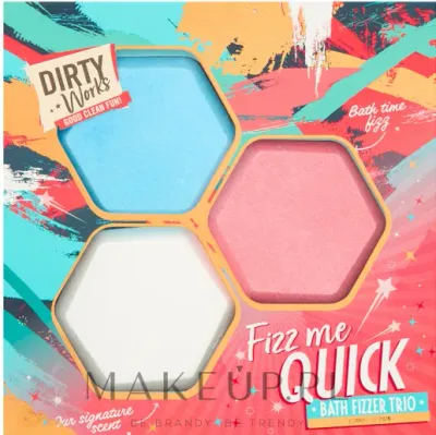 Набор бомбочек для ванны Dirty Works Fizz Me Quick с цветочно-фруктовым ароматом 3x80 г