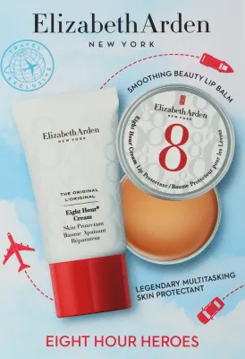 Набор Elizabeth Arden 8 Hour Cream Heroes защитный бальзам для губ и крем для кожи 13+15 мл