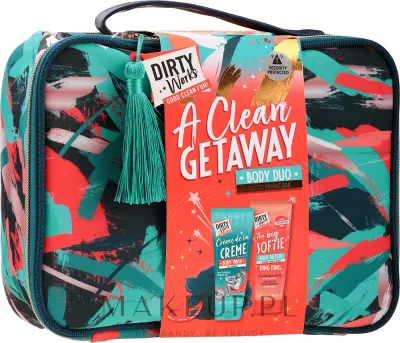 Набор для тела Dirty Works A Clean Getaway гель для душа масло для тела губка и косметичка 2x200 мл
