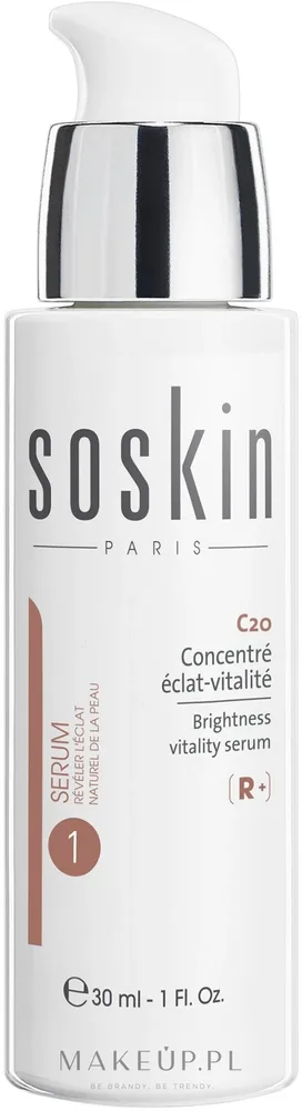 Сыворотка для лица Soskin Brightness Vitality Serum осветляющая, с витамином C, 30 мл