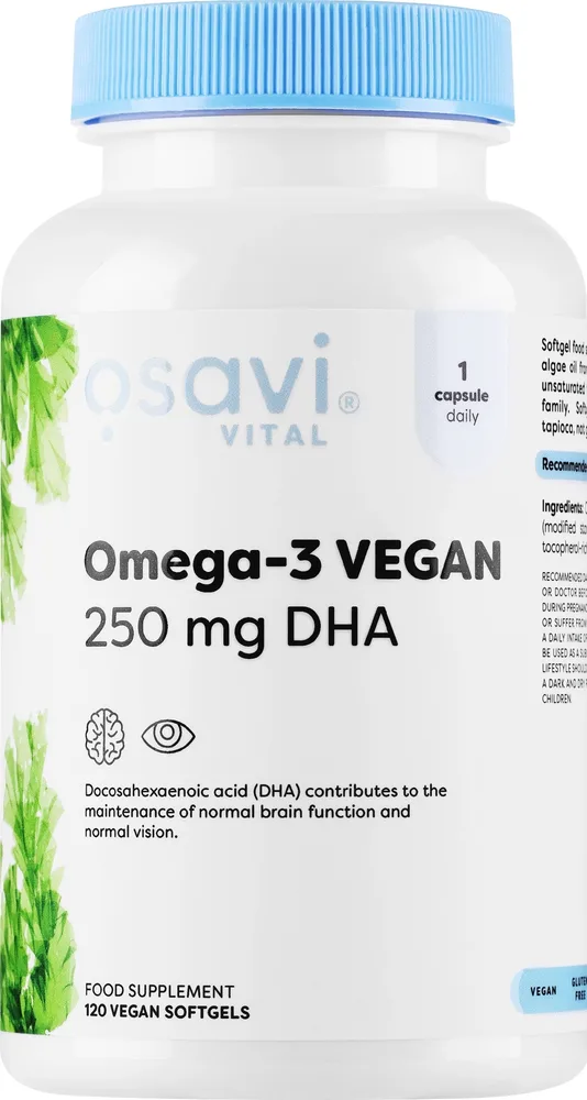 Биологически активная добавка Osavi Omega-3 Vegan с DHA из микроводорослей для веганов 250 мг