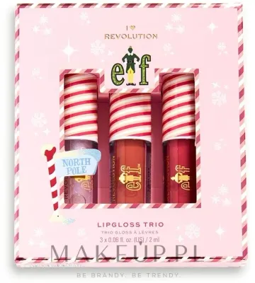 Набор блесков для губ I Heart Revolution Elf Candy Cane Forest 3 оттенка по 2 мл