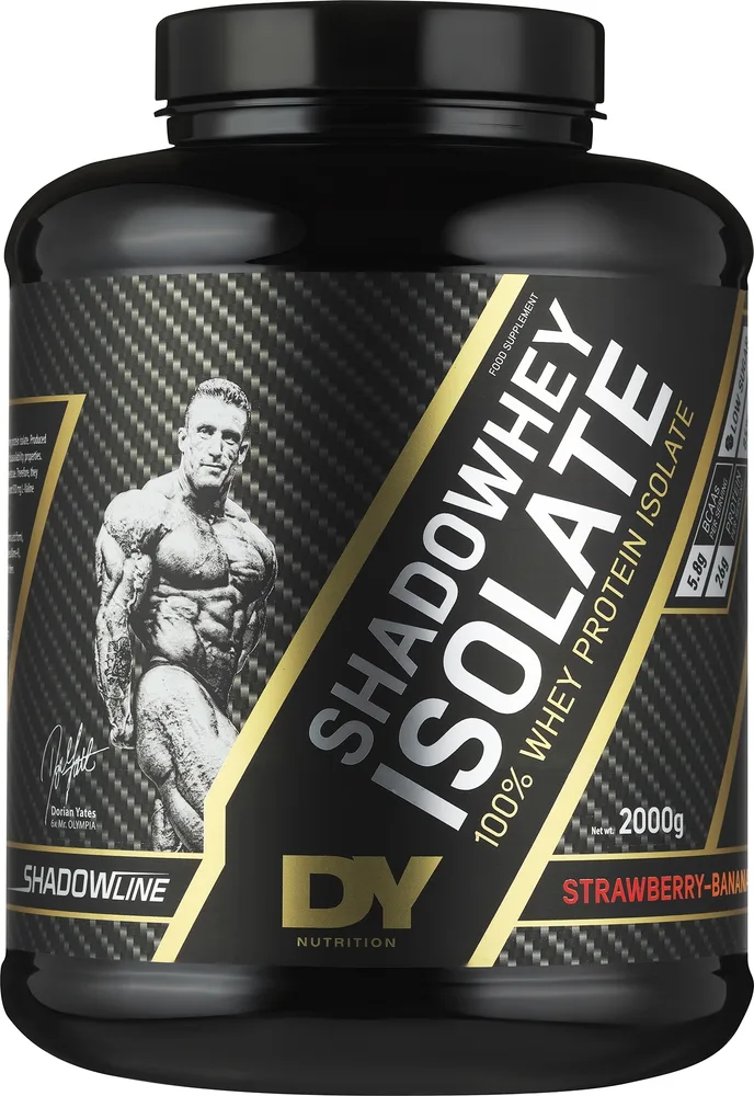 Сывороточный протеин DY Nutrition Shadowhey Isolate изолят с BCAA и коллагеном вкус клубники и банана