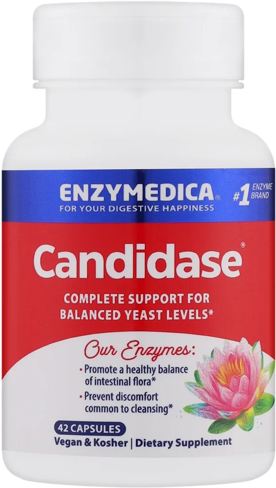 Биологически активная добавка Enzymedica Candidase с ферментами целлюлазой и протеазой в капсулах