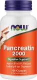 Биологически активная добавка Now Foods Pancreatin с ферментами амилаза липаза протеаза в капсулах 200 мг — фото 1