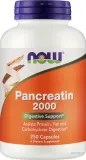 Биологически активная добавка Now Foods Pancreatin с ферментами амилаза липаза протеаза в капсулах 200 мг — фото 3