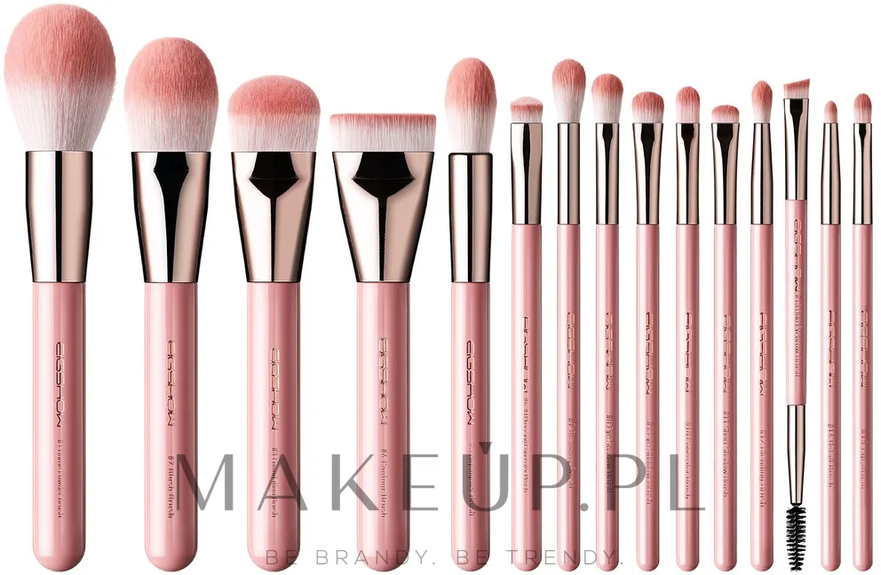 Eigshow Beauty Eigshow Jade Misty Rose Series - Набор кистей для макияжа Eigshow Jade Misty Rose Series 15 шт. розовый