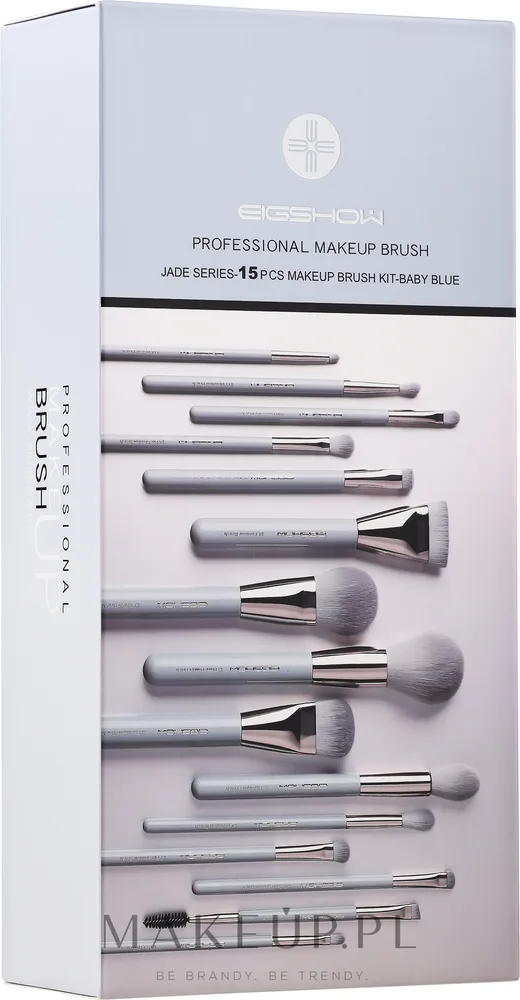 Eigshow Beauty Eigshow Jade Baby Blue Series - Набор кистей для макияжа Eigshow Jade Baby Blue Series 15 шт. голубой