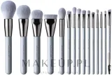 Eigshow Beauty Eigshow Jade Baby Blue Series - Набор кистей для макияжа Eigshow Jade Baby Blue Series 15 шт. голубой — фото 3