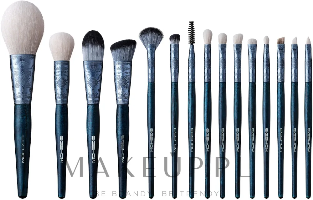 Eigshow Beauty Eigshow Flying Apsaras Ice Blue - Набор кистей для макияжа Eigshow Flying Apsaras Ice Blue 15 шт. голубой