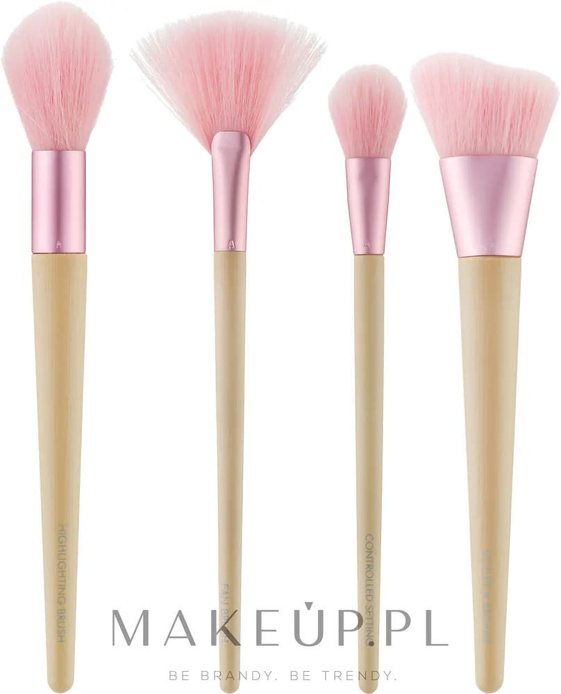 Набор кистей для макияжа EcoTools Elements Wind-Kissed Finish Kit 4 шт. розовый