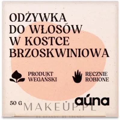 Твёрдый персиковый кондиционер для волос Auna Peach Conditioner, 50 г