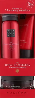 Пробный набор Rituals The Ritual of Ayurveda пенка для душа крем и скраб для тела с миндалем и розой 50+70+125 мл