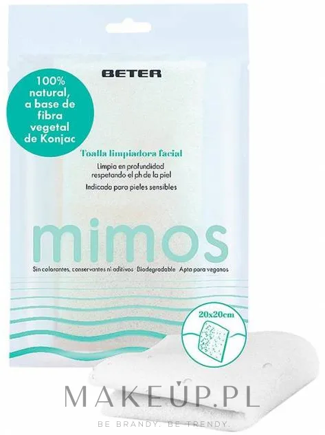 Полотенце для умывания Beter Mimos из волокон конжака, 20х20 см, 1 шт