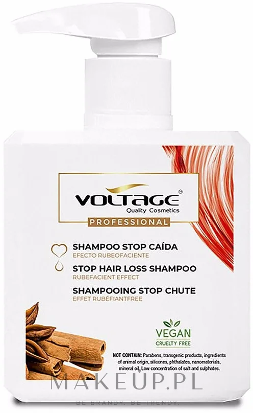 Шампунь Voltage Stop Hair Liss против выпадения волос, для стимуляции кровообращения кожи головы, 500 мл, Испания