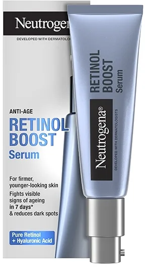 Сыворотка для лица Neutrogena Retinol Boost антивозрастная с чистым ретинолом 0,05% экстрактом мирта и витамином C 30 мл