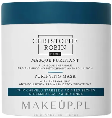 Маска для волос Christophe Robin Purifying Mask With Thermal Mud очищающая, с термальной грязью