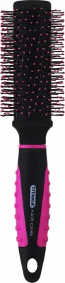 Круглая щётка для укладки волос Titania Hair Care 23 см чёрно-розовая