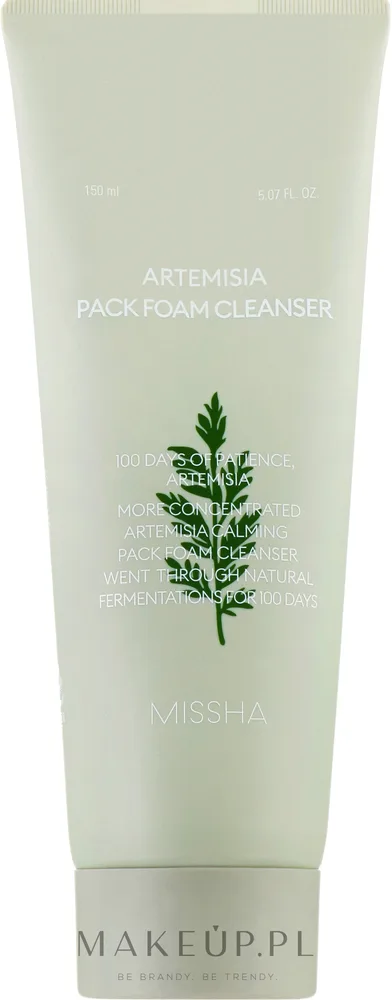 Missha Artemisia Calming Pack Foam Cleanser очищающая пенка-маска для лица с полынью и глиной 150 мл